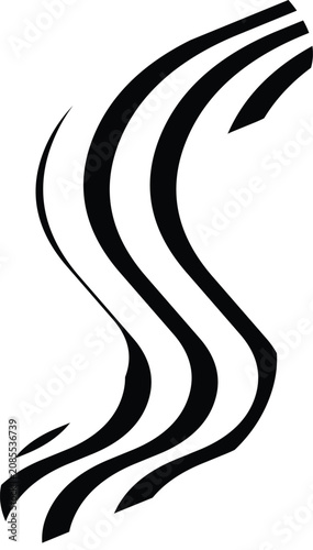 Abstract Wavy S-Shape Logo