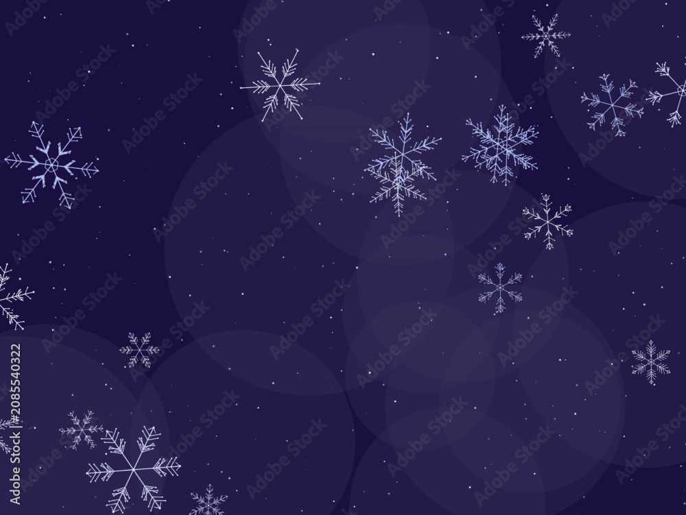 Fototapeta premium Snowflake Winter Crystal Pattern Holiday Background