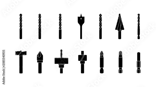 Foto Candle Icon Set with Wicks, Flames, and Black Silhouettes for Simple Ritual, Bir