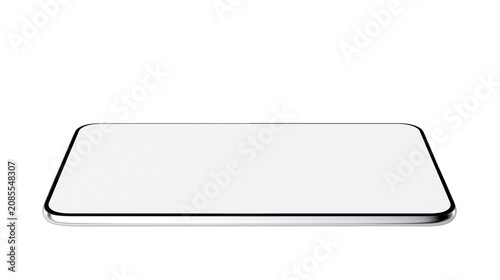Foto Thin rectangular glass screen protector with rounded corners and metallic edge