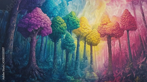 Colorful Fantasy Forest