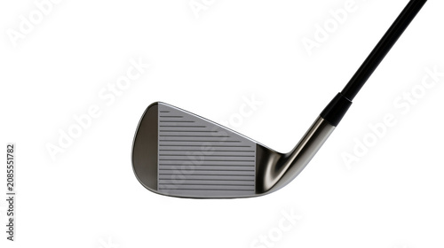 Foto Golf club iron head with black shaft and metallic finish