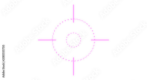 Bild auf Leinwand Futuristic neon glowing target