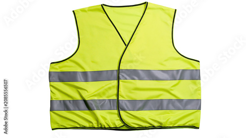 Fotografie High visibility safety vest with reflective stripes