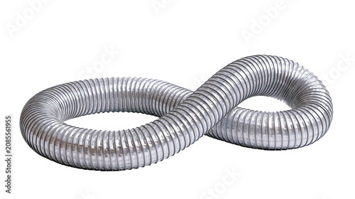 Canvastavla Flexible corrugated metal hose pipe bent in infinity shape