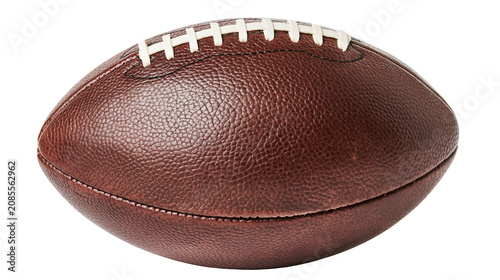 Konstfotografi Brown leather American football with white laces