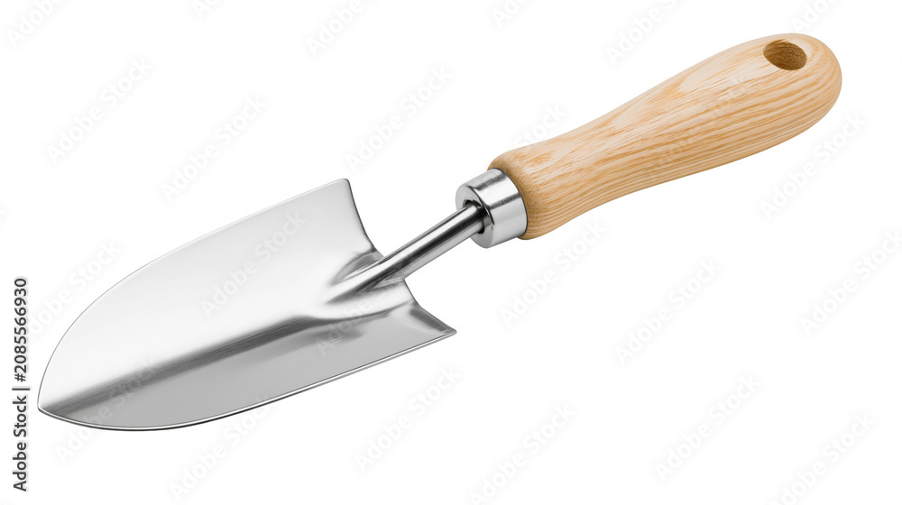 Fototapeta premium Garden trowel with metal blade and wooden handle