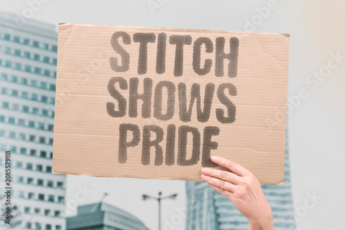 Bilde på lerret "Stitch shows pride" Visible repairs display care and character