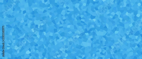 Abstract mosaic pattern of light blue and teal geometric shapes, textured background