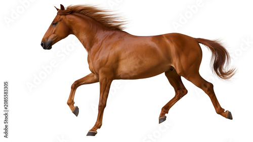 Εκτύπωση καμβά Brown horse galloping with mane flowing