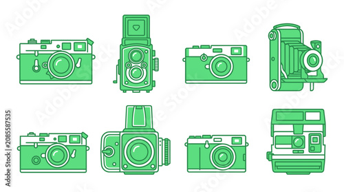 Tableau sur toile Vintage Camera Collection: Retro Photography Icons
