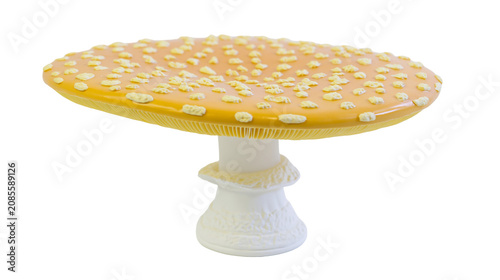 Bild auf Leinwand Yellow Amanita Mushroom with White Spots