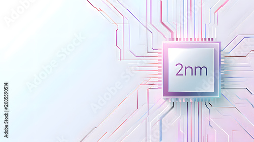 Ultra Advanced 2nm Chip wallpaper with Copy Space