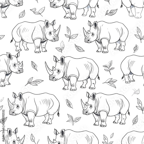 Line drawing collection of various animals.