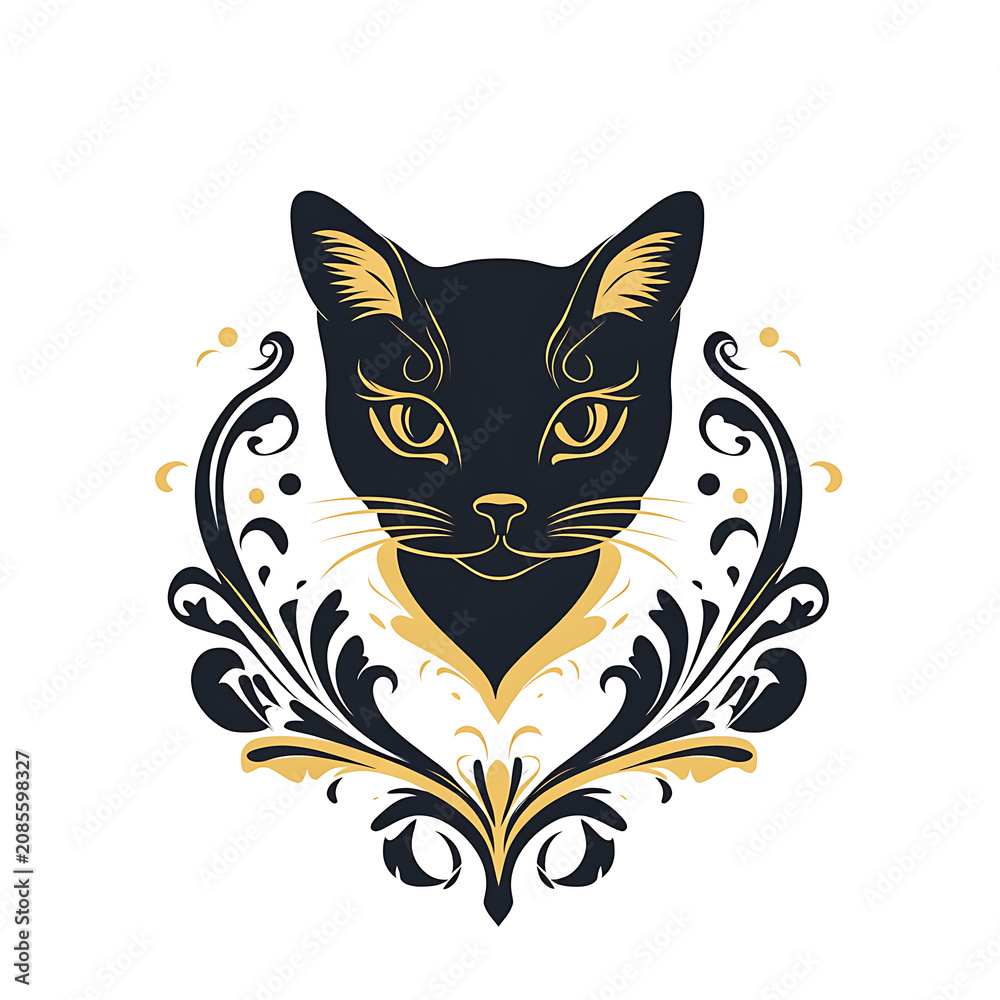 Fototapeta premium Cute Cat Character Illustration