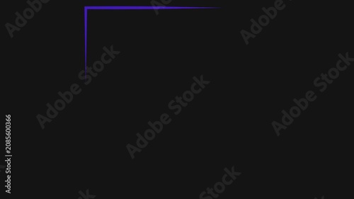 Clockwise movement of the purple outline along the square.