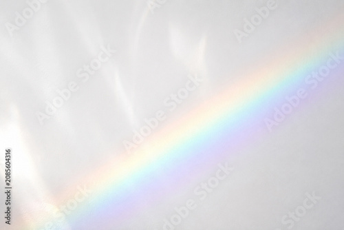 Soft Pastel Rainbow Light on White Background