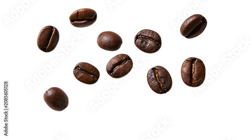 Photos Dark Roasted Coffee Beans Scattered