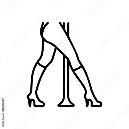 Obraz na płótnie Pole Dancer Legs Icon