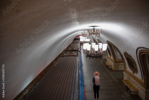 Mayakovskaya metro station in Moscow, Russia