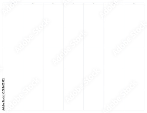 Vector SVG blank weekly planner printable scheduler page minimalist weekly grid layout