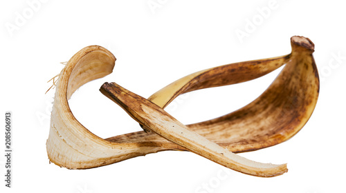 Canvas-taulu Brown spotted banana peel curved