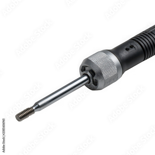Close-up of a twisted metal drill bit