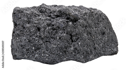 Foto Porous dark gray volcanic rock chunk