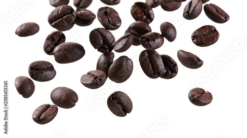 Photos Dark Roasted Coffee Beans Scattered