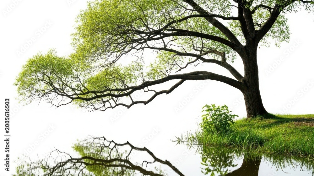Fototapeta premium Serene tree reflection