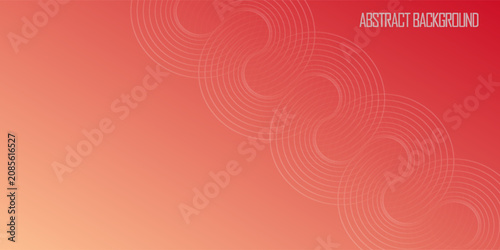 Abstract modern gradient horizontal template background. Trendy bright circle lines creative design. Minimal style graphic elements. Suit for poster, cover, banner, flyer, brochure, presentation
