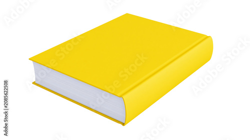 Quadro su tela Yellow hardcover book with white pages