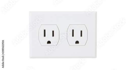 Foto Double electrical outlet receptacle with two sockets