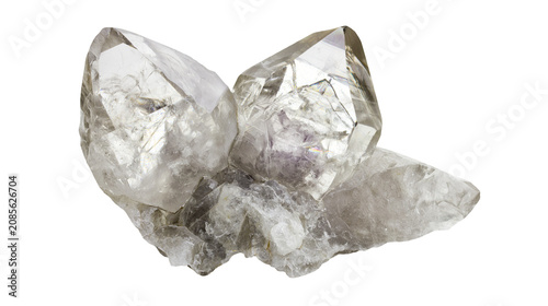 Принти на полотні Clear quartz crystal cluster with rough base