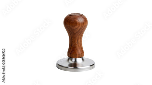 Photos Wooden handle coffee tamper with stainless steel base