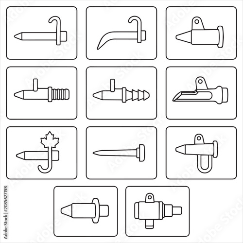 Black and White Bullet Point Icons Set
