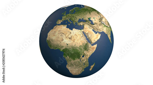 Cuadro en lienzo Planet Earth with Europe Africa, and Middle East visible