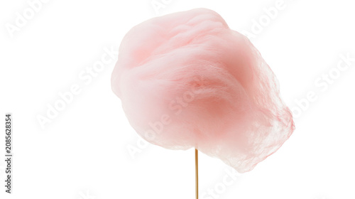 Fotografie Pink fluffy cotton candy on stick