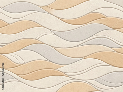 Print Seamless Limestone Wave Relief Texture – Elegant Carved Stone Pattern for Contemporary Interiors