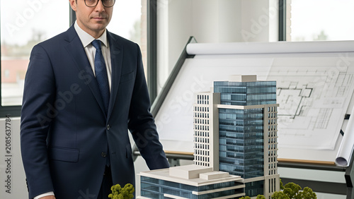 Professional showcasing architectural project