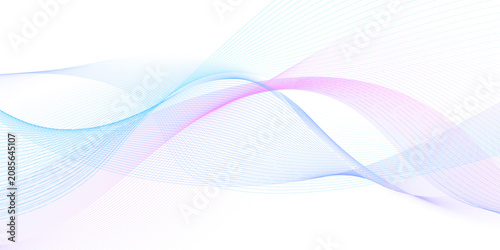 White wave curve lines banner background design. Abstract soft wave lines dynamic flowing purple and blue isolated background. Vector Illustration of the pink pattern of lines. stripes on white.