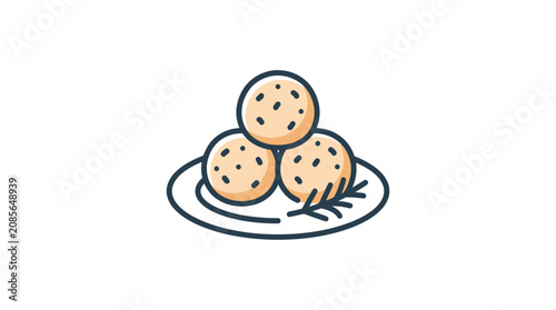 Photos A plate of sweet cookies.