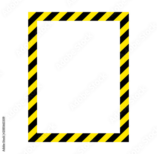 Black Yellow Warning Frame