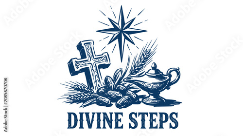 Foto Divine steps christian artwork