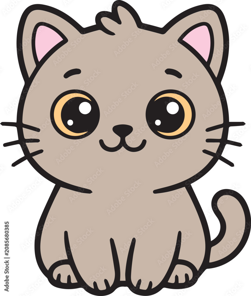 Fototapeta premium Baby_cat_coloring_page