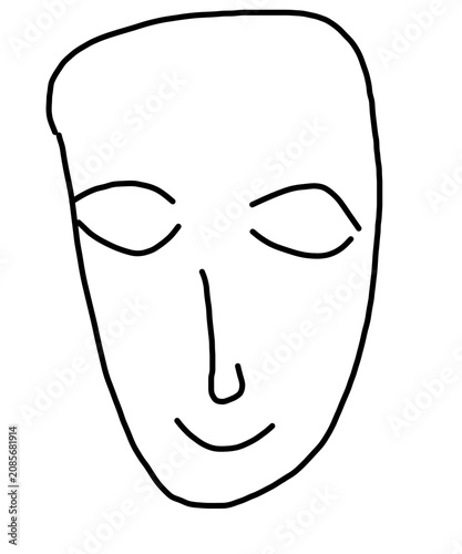 vector illustration of a face