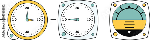 Bild auf Leinwand Vintage style gauge meters.