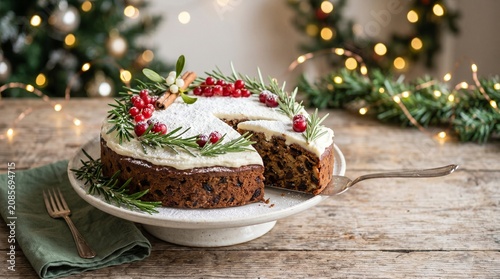 Christmas Fruit Cake Dessert.