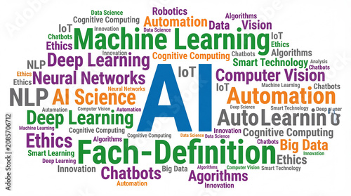 AI word cloud machine learning deep learning automation neural network