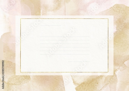 Beige Watercolor Stationery Template